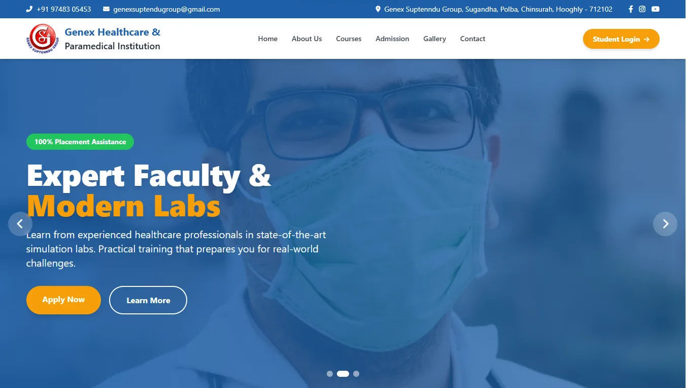 Genex Healthcare website preview