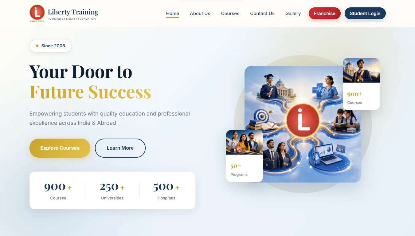 Liberty Training website preview